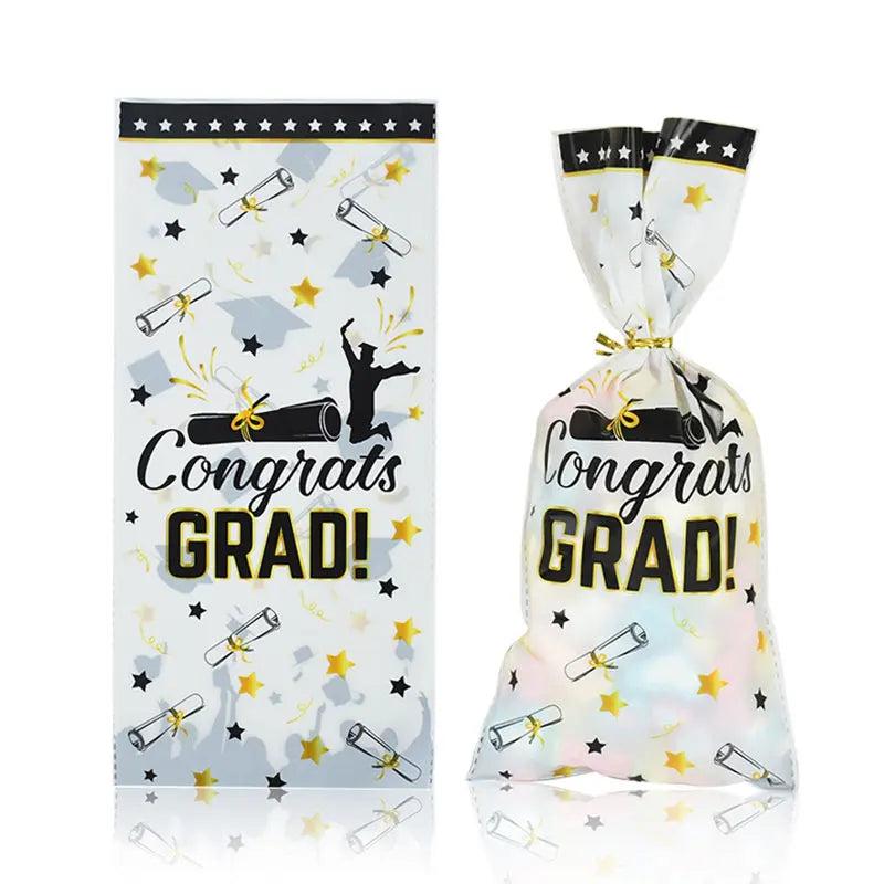 25pcs Graduation Gift Bags Candy Cookies Packaging Graduation Party Decoration