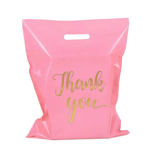 10Pcs Plastic Thank You Gift Bag Wedding Birthday Party Christmas Gift Packaging