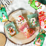 100pcs Christmas Candy Cookie Bags Cartoon Nougat Baking Packaging