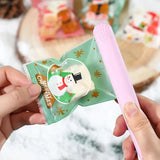 100pcs Christmas Candy Cookie Bags Cartoon Nougat Baking Packaging
