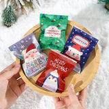 100pcs Christmas Candy Cookie Bags Cartoon Nougat Baking Packaging