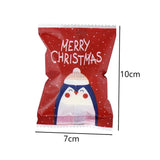 100pcs Christmas Candy Cookie Bags Cartoon Nougat Baking Packaging