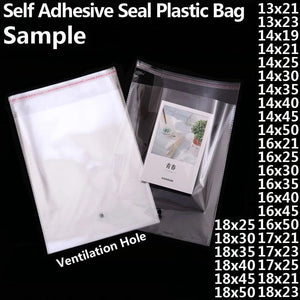 Clear Self-adhesive OPP Poly Plastic Bags Resealable Cello Bag