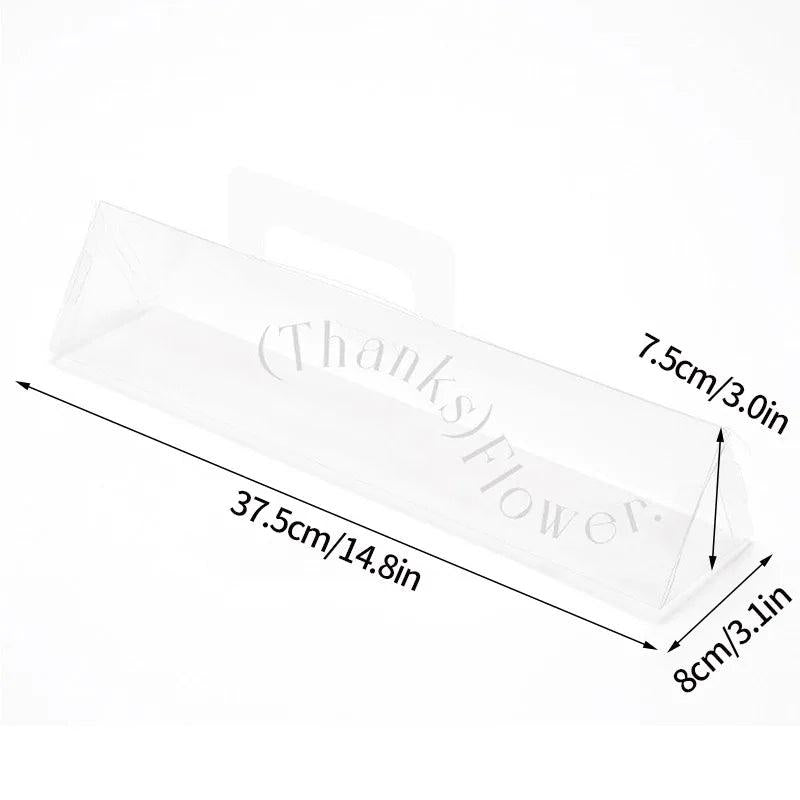 Transparent Flower Box Portable Triangle Flower Pack