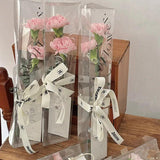 Transparent Flower Box Portable Triangle Flower Pack