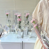 Transparent Flower Box Portable Triangle Flower Pack