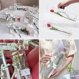 Transparent Flower Box Portable Triangle Flower Pack