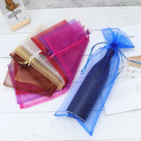 10Pcs 14*37CM Organza Wine Bottle Wedding Favor Bags