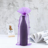 10Pcs 14*37CM Organza Wine Bottle Wedding Favor Bags