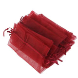 10Pcs 14*37CM Organza Wine Bottle Wedding Favor Bags