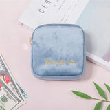 Canvas Diaper Sanitary Napkin Storage Bag Coin Purse Organizer