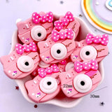 10Pcs Colorful Pink Rabbit Camera Milk Box Resin Flatback Figurines