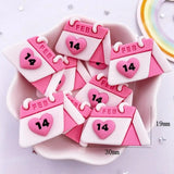10Pcs Colorful Pink Rabbit Camera Milk Box Resin Flatback Figurines