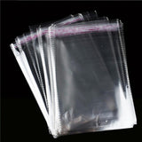 Self Sealing Transparent Plastic Bag, Cellophane, 100pcs