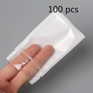 9 Size White/Clear Self Seal Zipper Plastic Bag Retail Jewelry Packaging
