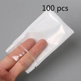 9 Size White/Clear Self Seal Zipper Plastic Bag Retail Jewelry Packaging