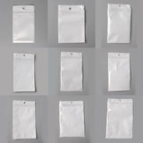 9 Size White/Clear Self Seal Zipper Plastic Bag Retail Jewelry Packaging