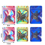 10pcs Pink Holographic Ziplock Foil Bags for Food & Jewelry Storage