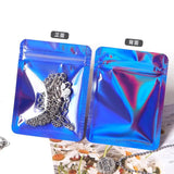 10pcs Pink Holographic Ziplock Foil Bags for Food & Jewelry Storage