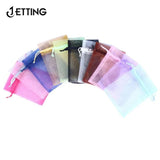 100pcs Colorful Organza Bags Drawstring Pouches 10x12cm/10x15cm/13x18cm