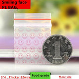 100pcs Clear Ziplock Bags 3*4cm Self Sealing Plastic Bags