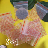 100pcs Clear Ziplock Bags 3*4cm Self Sealing Plastic Bags