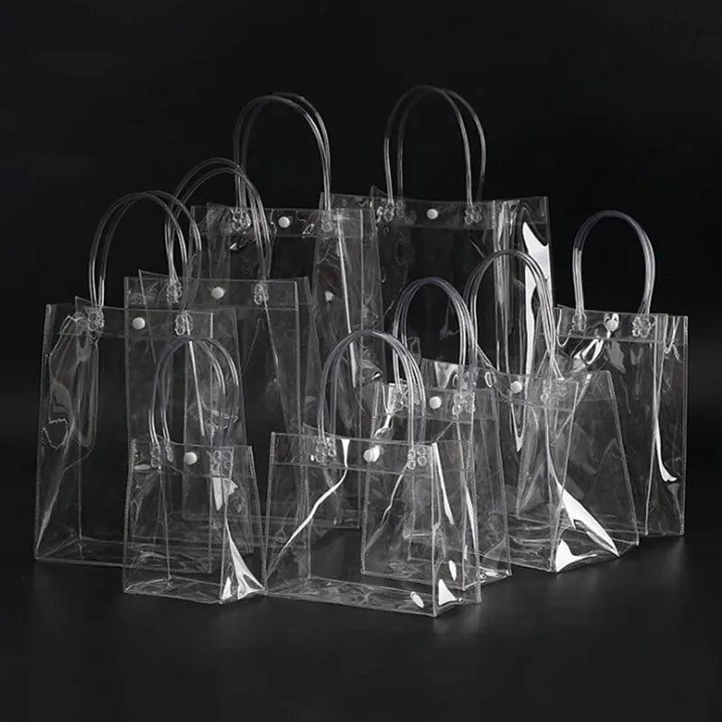 Transparent PVC Handbag for Women Toiletries Cosmetic Storage