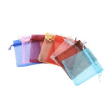 100 Pcs/lot 16 Colors Organza Bags Wedding Drawstring Pouches