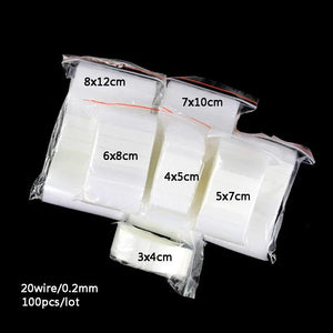 Small Zip lock Bags Plastic Packaging 100pcs