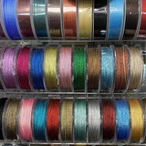 8mm*8M DIY Silver French Bullion Wire Embroidery Thread Bright Silk H