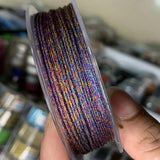 8mm*8M DIY Silver French Bullion Wire Embroidery Thread Bright Silk H