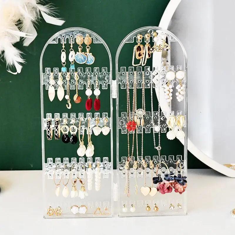 Portable Jewelry Storage Box Earrings Bracelet Organizer
