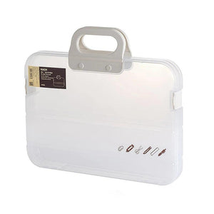 Portable File Box Plastic Pencil Case A4 Folder With Lock Handle