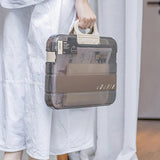 Portable File Box Plastic Pencil Case A4 Folder With Lock Handle