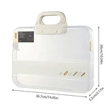 Portable File Box Plastic Pencil Case A4 Folder With Lock Handle