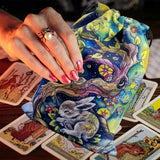 Tarot Card Bag Fleece Drawstring Storage Box 13x18cm