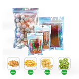 50pcs Iridescent Zip Lock Bags Smell Proof Pouch Resealable Retail Makeup Bags