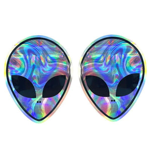 Rainbow Holographic Mylar Zipper Lock Bag for Candy & Jewelry