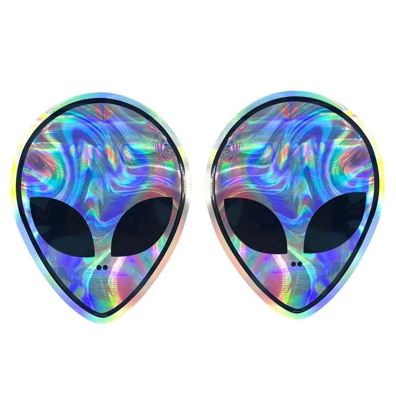 Rainbow Holographic Mylar Zipper Lock Bag for Candy & Jewelry