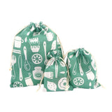 10-Piece Cotton Drawstring Bags - Travel Storage Pouches