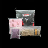 10Pcs Frosted Zipper Bags Pull Tab Home Travel Sock Briefs Storage Organizer