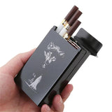 Wolf Metal Cigarette Case Personalized Ultra Thin Automatic Cigarette Holder