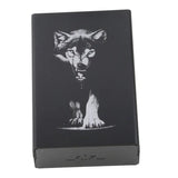 Wolf Metal Cigarette Case Personalized Ultra Thin Automatic Cigarette Holder