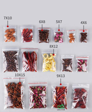 Clear Zip Bags 4x6 3x5cm 6x8 Pouches Poly Jewelry Food Ziplock