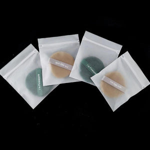 50Pcs Frosted Ziplock Bag Puff Jewelry Retail Packaging Display Reclosable
