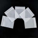 50Pcs Frosted Ziplock Bag Puff Jewelry Retail Packaging Display Reclosable