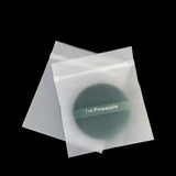 50Pcs Frosted Ziplock Bag Puff Jewelry Retail Packaging Display Reclosable