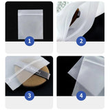 50Pcs Frosted Ziplock Bag Puff Jewelry Retail Packaging Display Reclosable