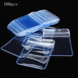 100PCS Clear Zip lock Bags Self Sealing Resealable Packaging Pouches