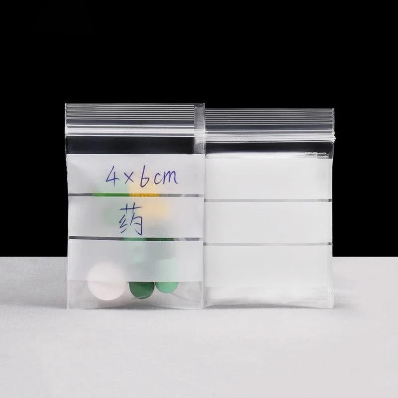 100pcs 16 wire Self Resealable Plastic Zip Lock Jewelry Bag